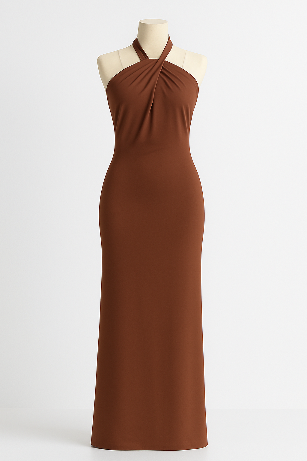 Rochie lungă, mulată, cu bretele subțiri