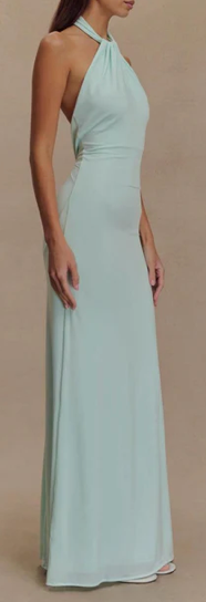 Rochie lungă, mulată, cu bretele subțiri