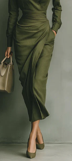 Jungle - Rochie lungă din amestec de bumbac