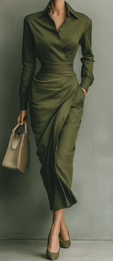 Jungle - Rochie lungă din amestec de bumbac